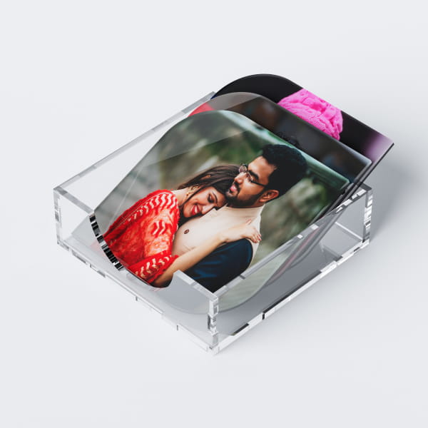 Full Pic Upload Design:  Leaf Shaped Photo Acrylic Coaster