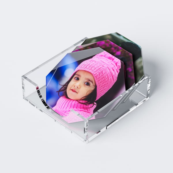 Full Pic Upload Design:  Octagon Shaped Photo Acrylic Coaster