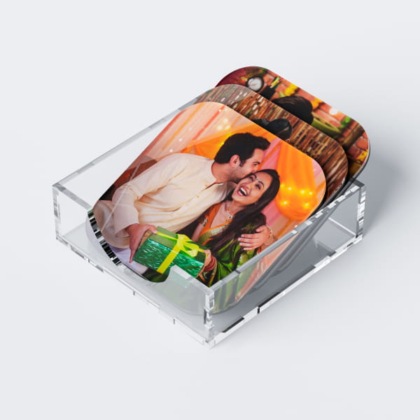 Full Pic Upload Design:  Squircle Shaped Photo Acrylic Coaster