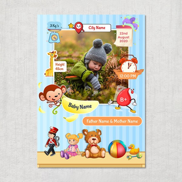 Innocent Baby On A Treasure Hunt Design Acrylic Photo Frame