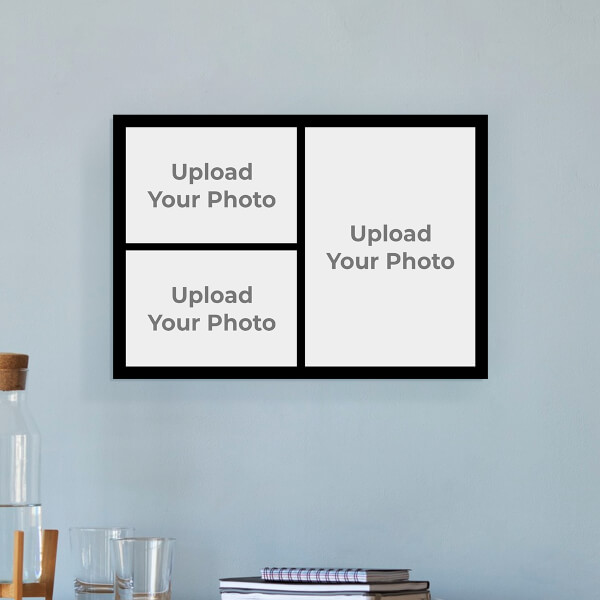3 Pic Upload with Border Design: Landscape Acrylic Photo Frame with Image Printing – PrintShoppy Photo Frames