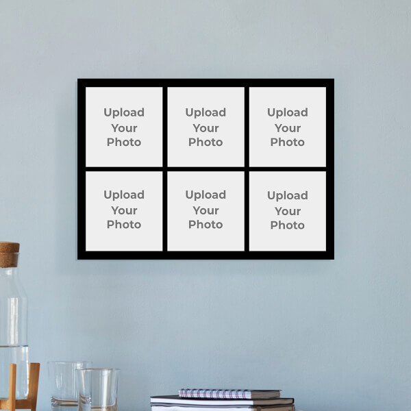 6 Pic Upload with Border Design: Landscape Acrylic Photo Frame with Image Printing – PrintShoppy Photo Frames