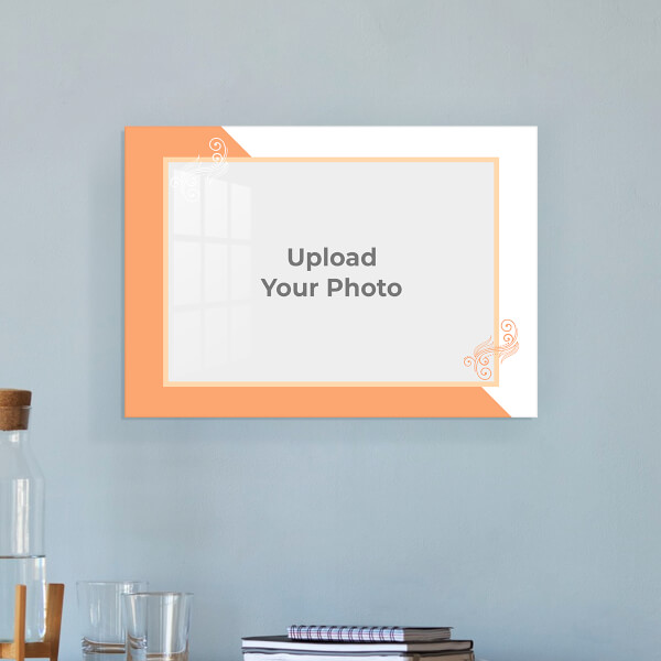 Wedding Anniversary with Floral Frame Design: Landscape Acrylic Photo Frame with Image Printing – PrintShoppy Photo Frames
