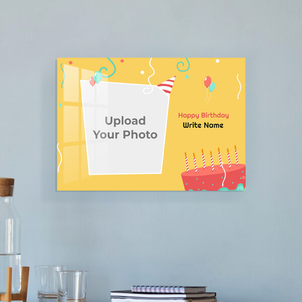 Birthday Blast Design: Landscape Acrylic Photo Frame with Image Printing – PrintShoppy Photo Frames