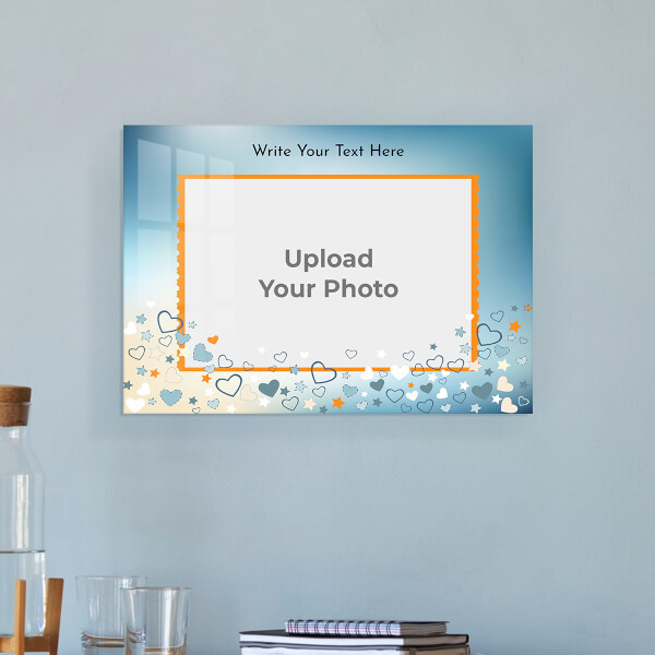 Sky with Love Stars Design: Landscape Acrylic Photo Frame with Image Printing – PrintShoppy Photo Frames