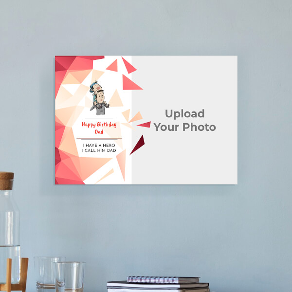 Happy Birthday Daddy Design: Landscape Acrylic Photo Frame with Image Printing – PrintShoppy Photo Frames