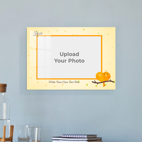 Singing Love Birds Design: Landscape Acrylic Photo Frame with Image Printing – PrintShoppy Photo Frames