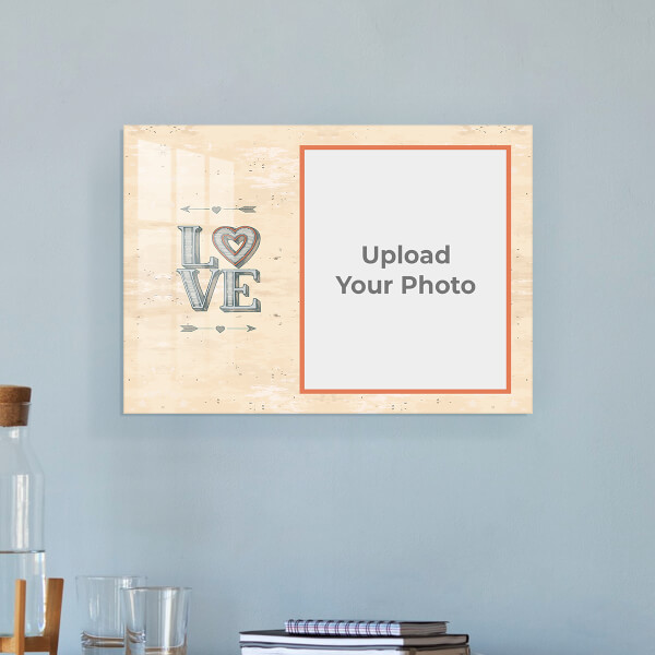 Love Arrows Design: Landscape Acrylic Photo Frame with Image Printing – PrintShoppy Photo Frames