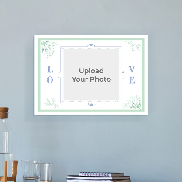 Vintage Frame with Florals Design: Landscape Acrylic Photo Frame with Image Printing – PrintShoppy Photo Frames