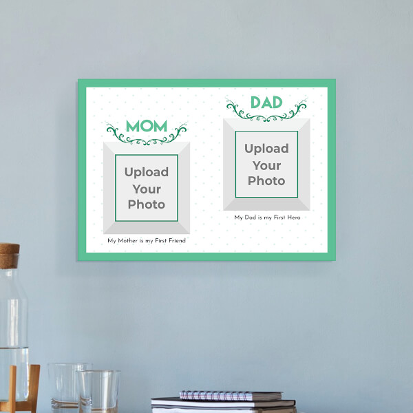 Mom and Dad Best Wishes Design: Landscape Acrylic Photo Frame with Image Printing – PrintShoppy Photo Frames