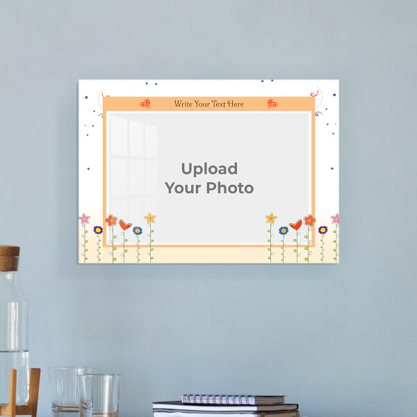 Happy Birthday Wishes with Confetti Design: Landscape Acrylic Photo Frame with Image Printing – PrintShoppy Photo Frames