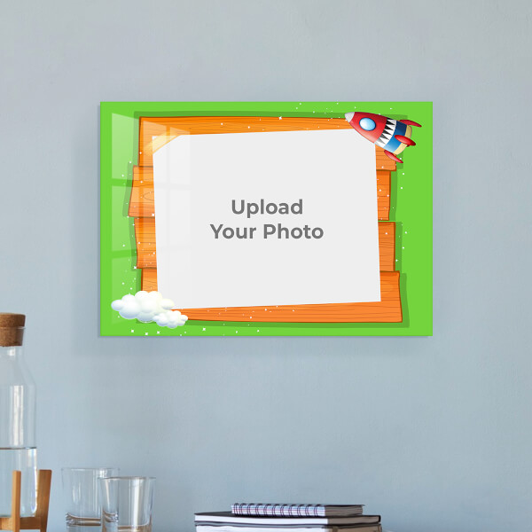 Cartoon Stars and Cloud Design: Landscape Acrylic Photo Frame with Image Printing – PrintShoppy Photo Frames