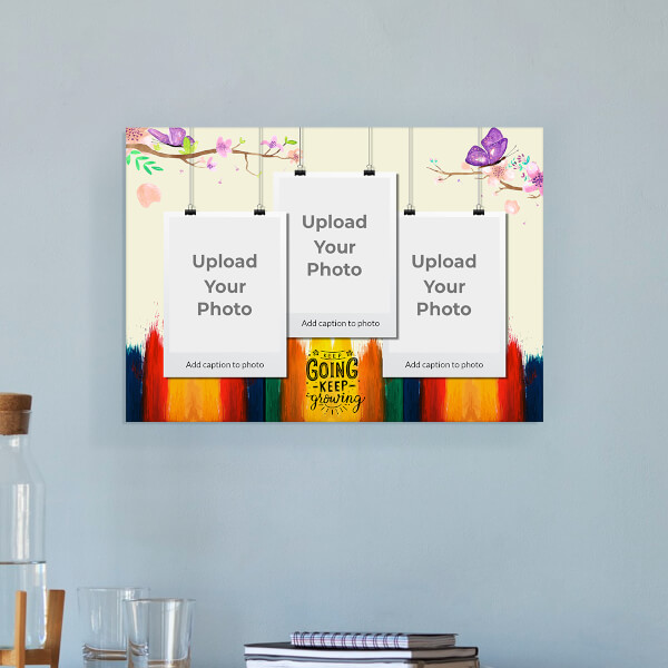 Keep Going Keep Growing Quotation Design: Landscape Acrylic Photo Frame with Image Printing – PrintShoppy Photo Frames