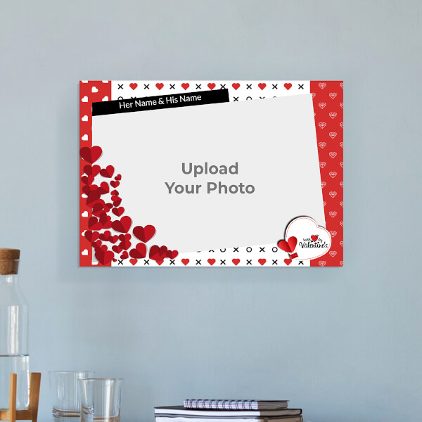Diamond Love Shapes Design: Landscape Acrylic Photo Frame with Image Printing – PrintShoppy Photo Frames