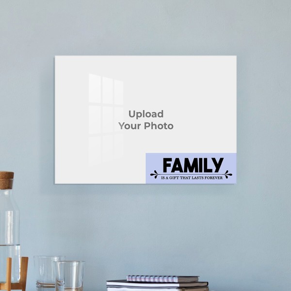 Full Pic Upload Family Moments Design Landscape Acrylic Photo Frame.