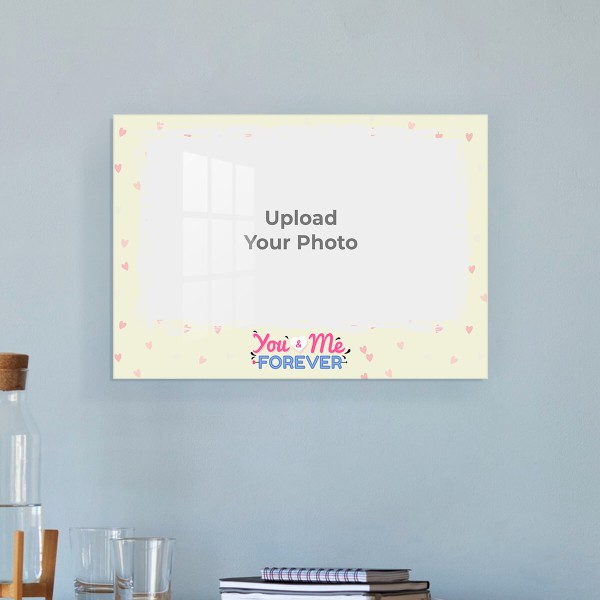 Full Pic Upload You And Me Forever Design Landscape Acrylic Photo Frame.