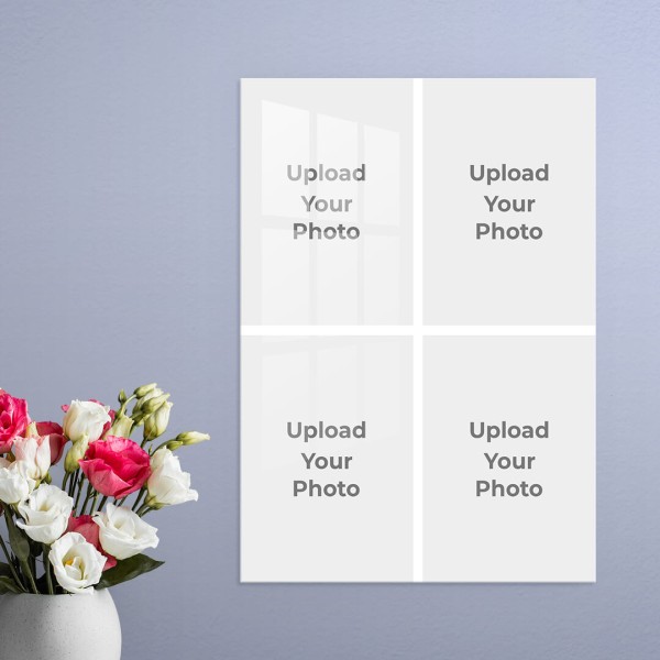 4 Pics Upload Design: Portrait Acrylic Photo Frame with Image Printing – PrintShoppy Photo Frames
