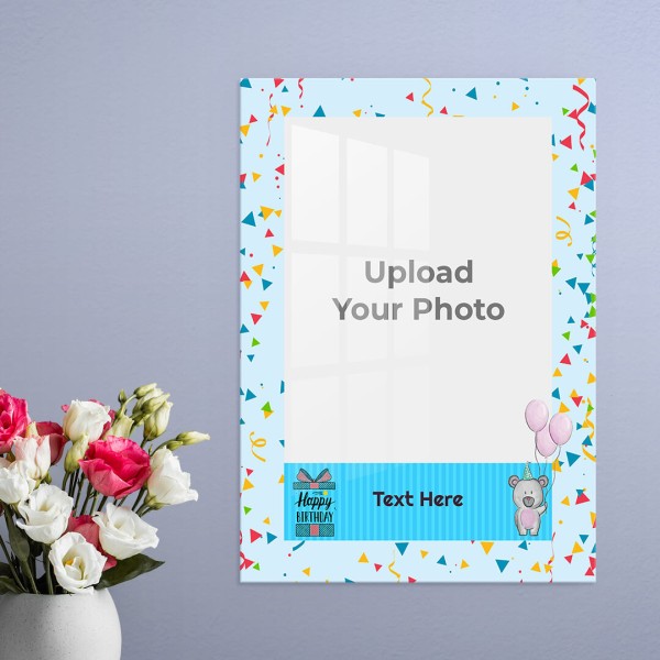Kids Happy Birthday Design: Portrait Acrylic Photo Frame with Image Printing – PrintShoppy Photo Frames