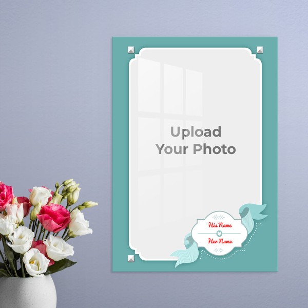 Vintage Frame with A Ribbon Design: Portrait Acrylic Photo Frame with Image Printing – PrintShoppy Photo Frames