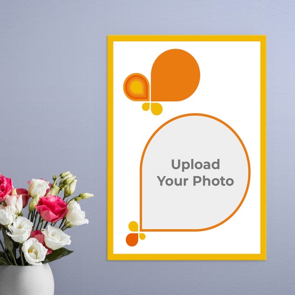 Orange Colour Abstracts Design: Portrait Acrylic Photo Frame with Image Printing – PrintShoppy Photo Frames