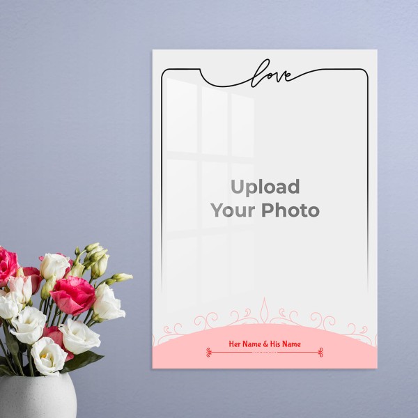 Love Frame Design: Portrait Acrylic Photo Frame with Image Printing – PrintShoppy Photo Frames