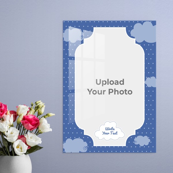 Sky and Clouds with Feather Appear Quotation Design: Portrait Acrylic Photo Frame with Image Printing – PrintShoppy Photo Frames