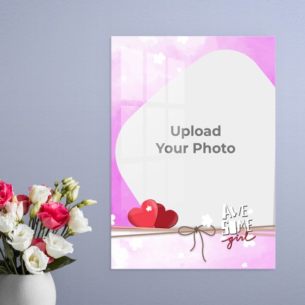 Awesome Girl Design: Portrait Acrylic Photo Frame with Image Printing – PrintShoppy Photo Frames