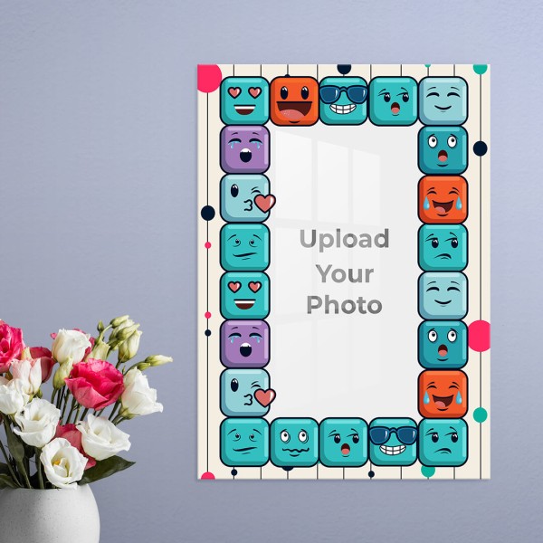 Emojis Love Design: Portrait Acrylic Photo Frame with Image Printing – PrintShoppy Photo Frames