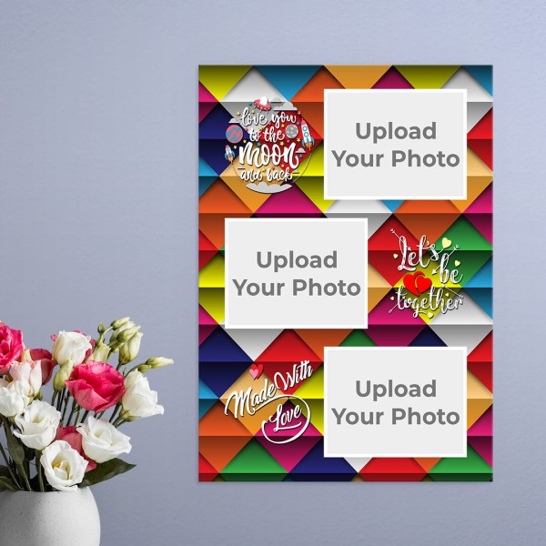 Lets Be Together with Abstract Background Design: Portrait Acrylic Photo Frame with Image Printing – PrintShoppy Photo Frames