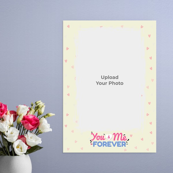Full Pic Upload You And Me Forever Design Portrait Acrylic Photo Frame.