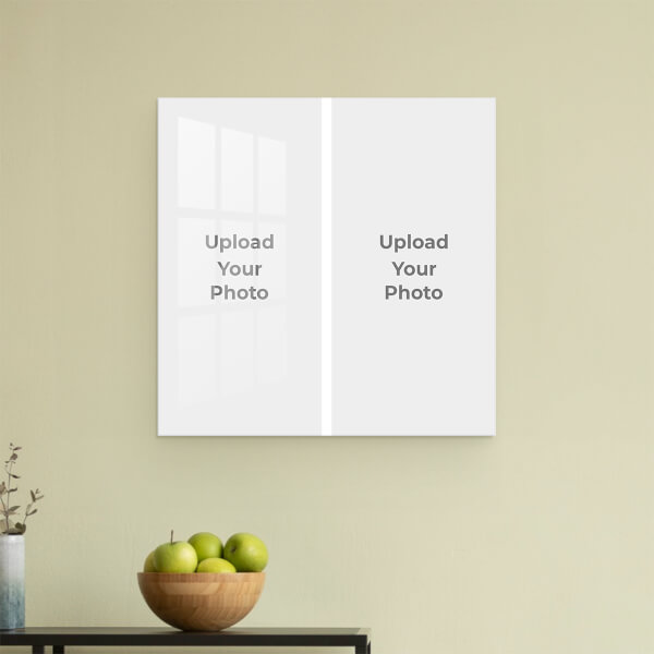2 Pics Upload Design: Square Acrylic Photo Frame with Image Printing – PrintShoppy Photo Frames