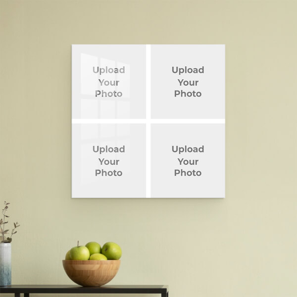 4 Pics Upload Design: Square Acrylic Photo Frame with Image Printing – PrintShoppy Photo Frames