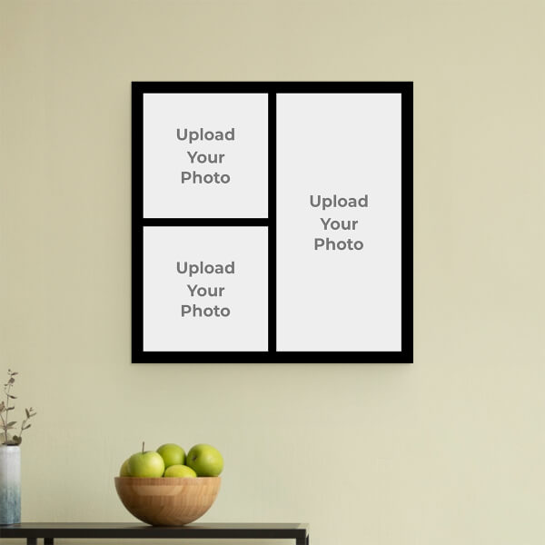 3 Pics Upload with Border: Square Acrylic Photo Frame with Image Printing – PrintShoppy Photo Frames