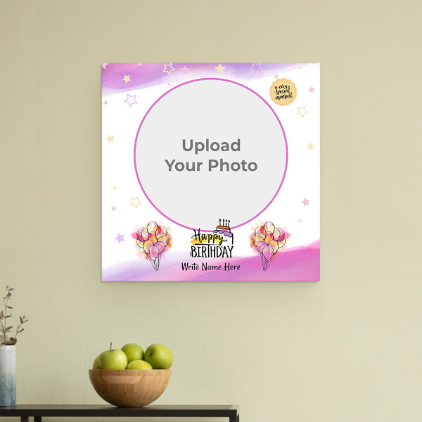 Special Moment Birthday Wishes Design: Square Acrylic Photo Frame with Image Printing – PrintShoppy Photo Frames