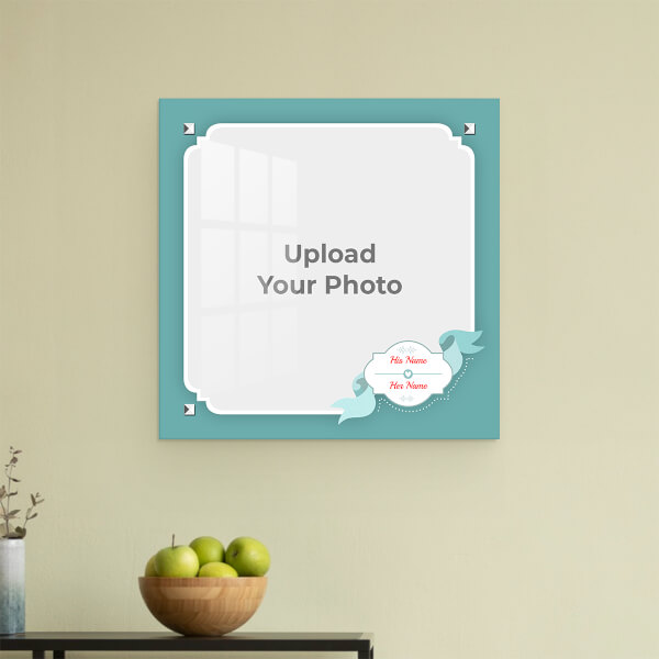 Vintage Frame with A Ribbon Design: Square Acrylic Photo Frame with Image Printing – PrintShoppy Photo Frames