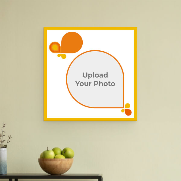 Orange Colour Abstracts Design: Square Acrylic Photo Frame with Image Printing – PrintShoppy Photo Frames