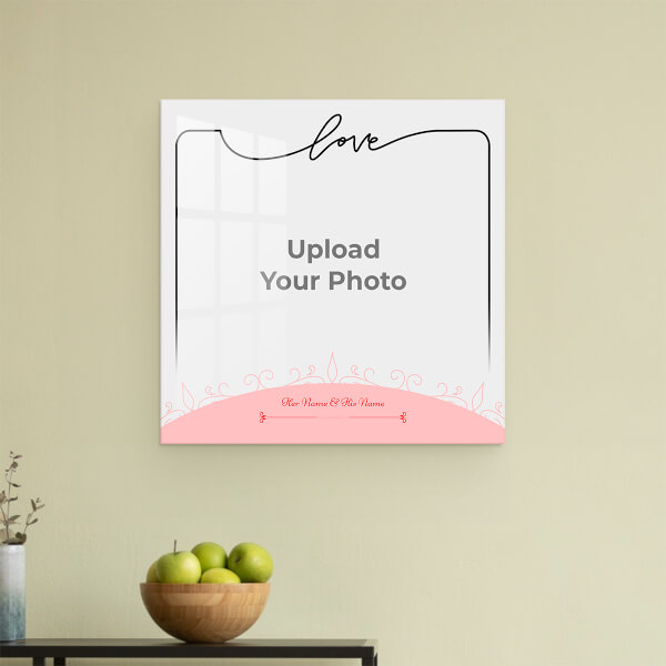 Love Frame Design: Square Acrylic Photo Frame with Image Printing – PrintShoppy Photo Frames