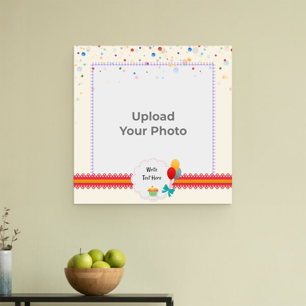 Happy Birthday with Balloons: Square Acrylic Photo Frame with Image Printing – PrintShoppy Photo Frames