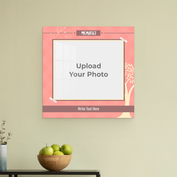 Family Memories with Photo: Square Acrylic Photo Frame with Image Printing – PrintShoppy Photo Frames