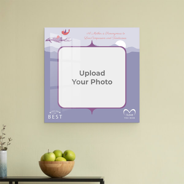 You are the Best Mom Theme: Square Acrylic Photo Frame with Image Printing – PrintShoppy Photo Frames