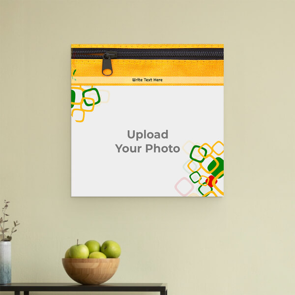 Abstract Theme with Yellow Background: Square Acrylic Photo Frame with Image Printing – PrintShoppy Photo Frames