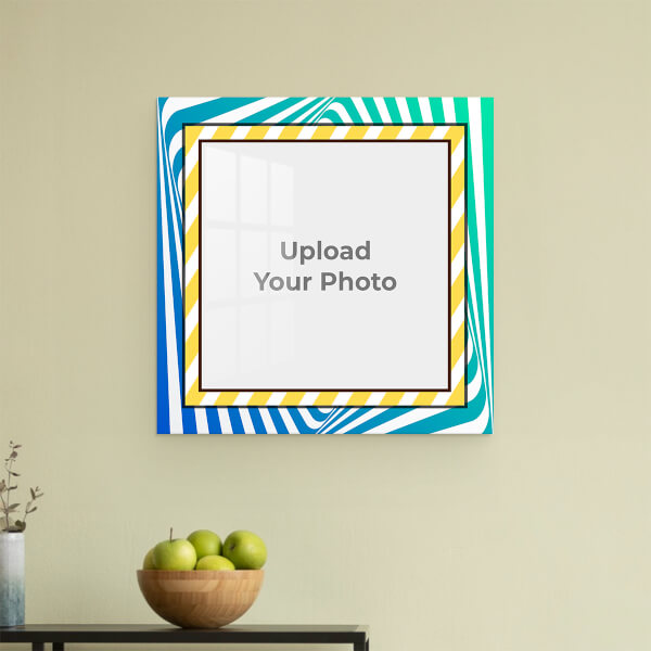 Revolving Pattern Theme: Square Acrylic Photo Frame with Image Printing – PrintShoppy Photo Frames
