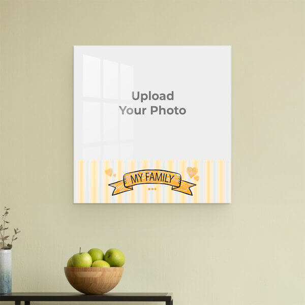My Family Theme: Square Acrylic Photo Frame with Image Printing – PrintShoppy Photo Frames