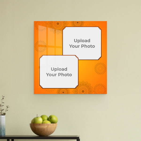 Happy Wedding Theme: Square Acrylic Photo Frame with Image Printing – PrintShoppy Photo Frames