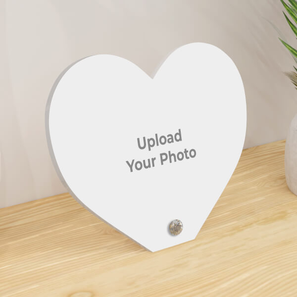 Full Pic Upload Design: Heart Acrylic Photo Stand with Image Printing – PrintShoppy Acrylic Photo Stand