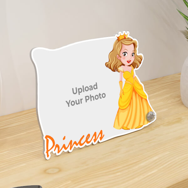 Upload Your Photo On Cute Little Princess Design Acrylic Photo Stand