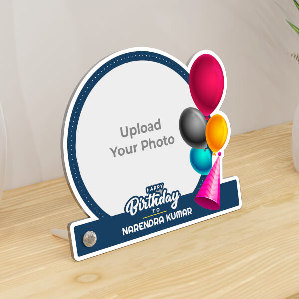Happy Birthday Acrylic Photo Stand Design