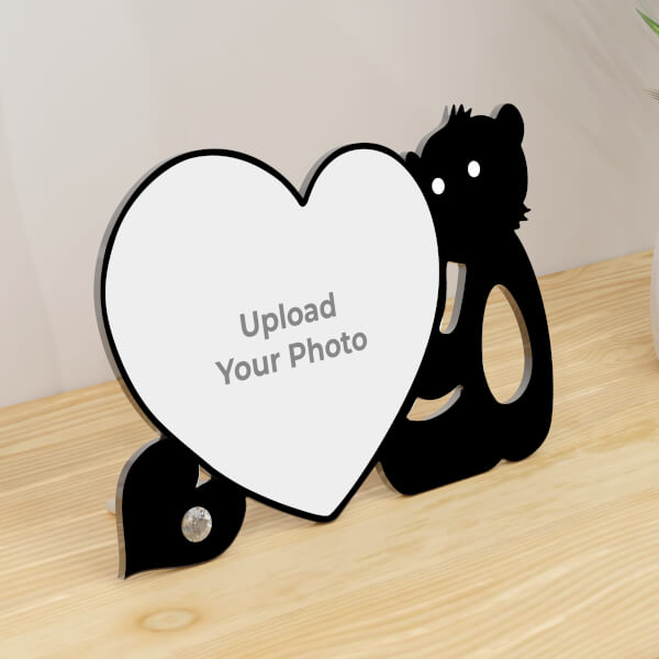 Monkey Holding Heart Custom Image Desk Acrylic Stand
