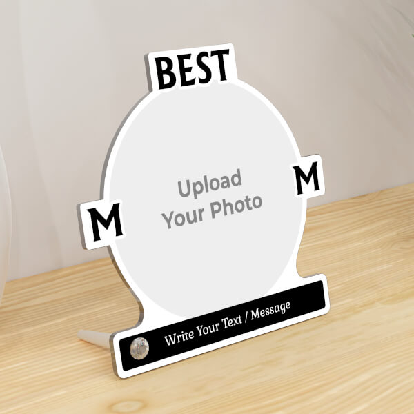 Best Mom Ever Custom Image And Text Design Desk Stand