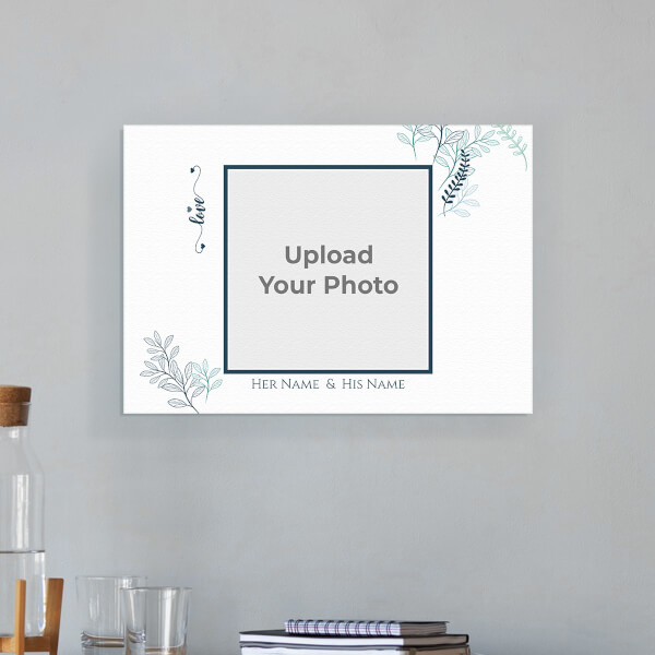 Florals Love Frame Design: Landscape Aluminium Photo Frame with Image Printing – PrintShoppy Photo Frames
